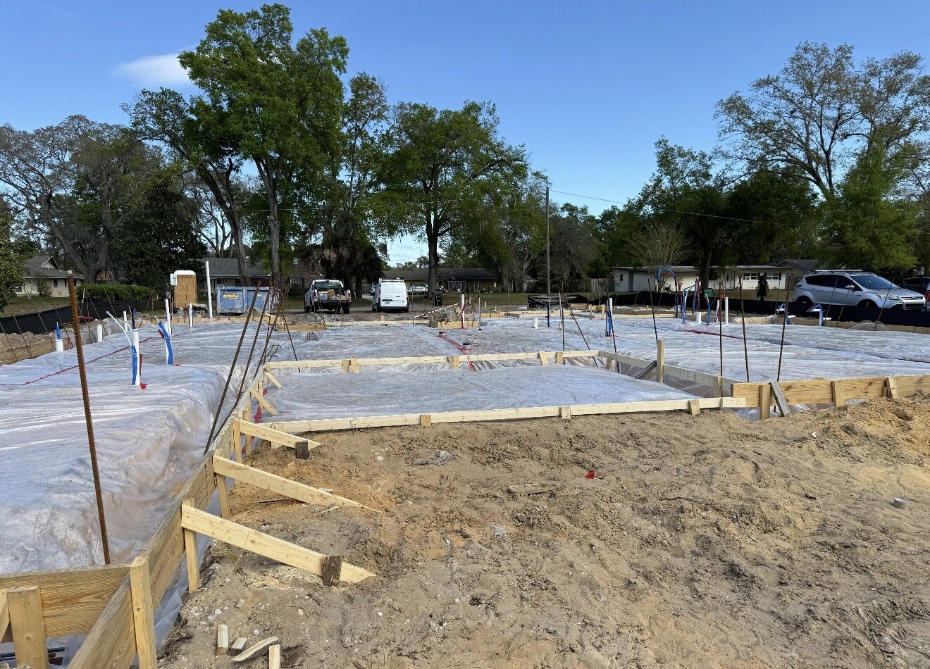 Foundation preparation for new construction